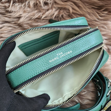 Marc Jacobs The Softshot 21 in cucumber green leather silver-tone hardware