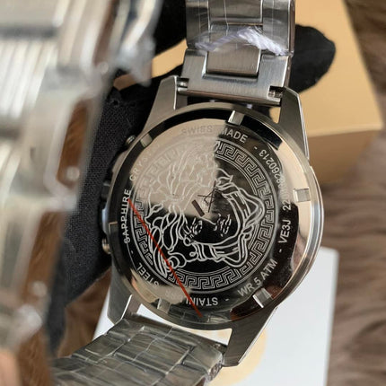 Versace
Greca Action Quartz Chronograph Stainless Steel Watch, 45mm