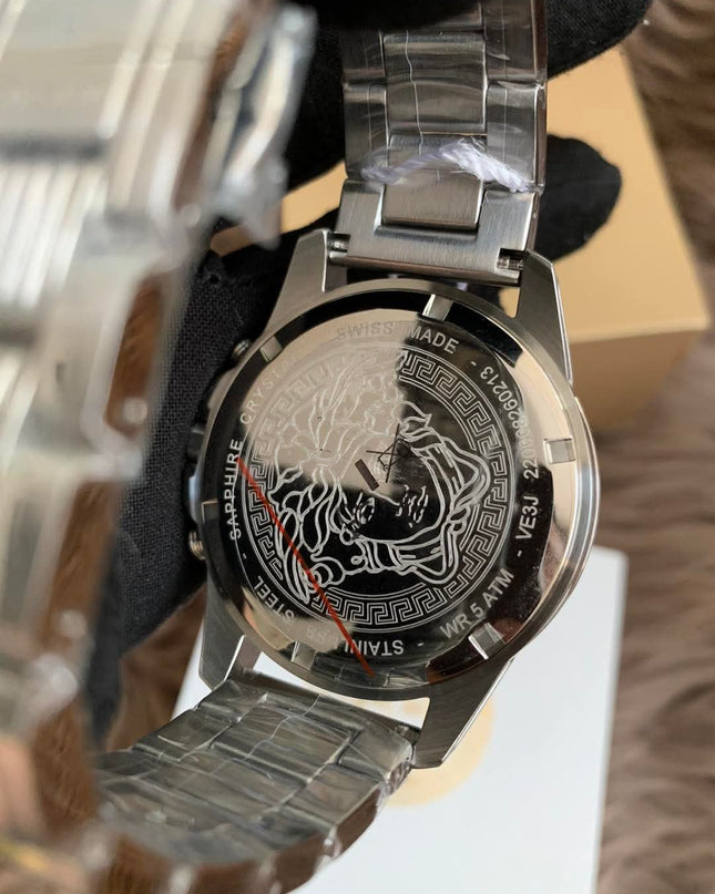 Versace
Greca Action Quartz Chronograph Stainless Steel Watch, 45mm