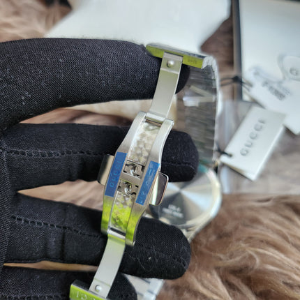 GUCCI Quartz watch/Analog/Stainless steel/BEG/SLV/SS/126.4