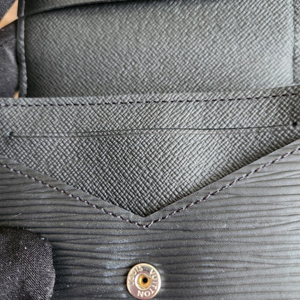 Louis Vuitton Epi Epi Leather Card Case Black