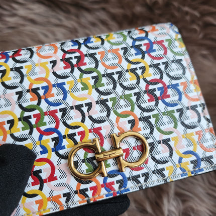 Salvatore Ferragamo Gancini Multicolor Small Wallet