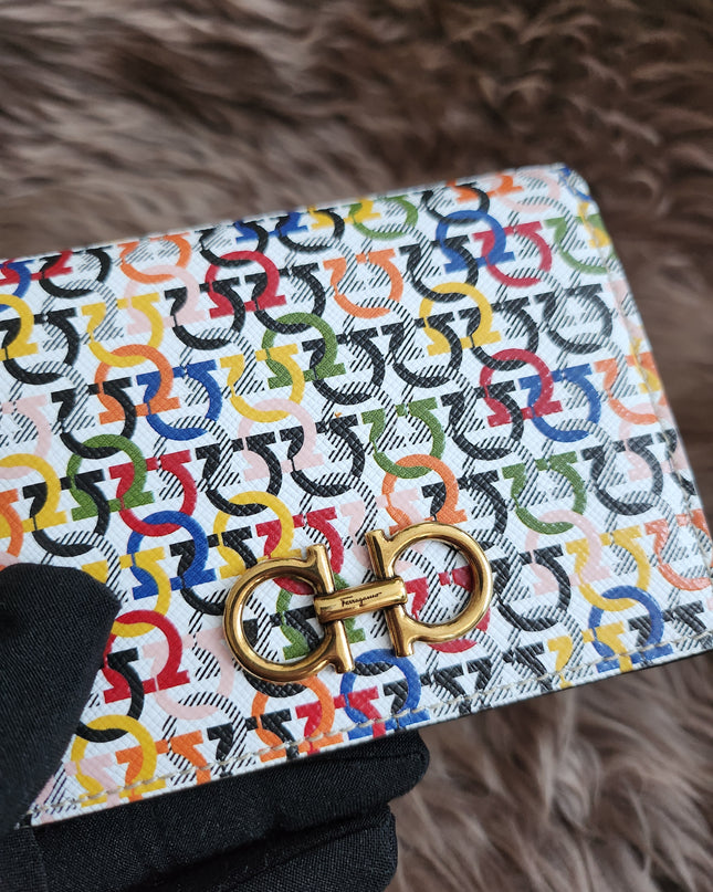 Salvatore Ferragamo Gancini Multicolor Small Wallet