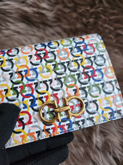 Salvatore Ferragamo Gancini Multicolor Small Wallet