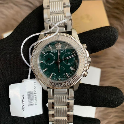 Versace
Greca Action Quartz Chronograph Stainless Steel Watch, 45mm