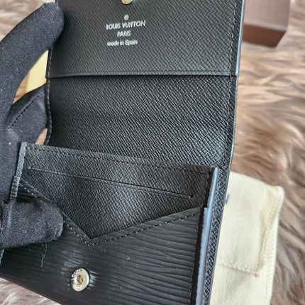Louis Vuitton Epi Epi Leather Card Case Black