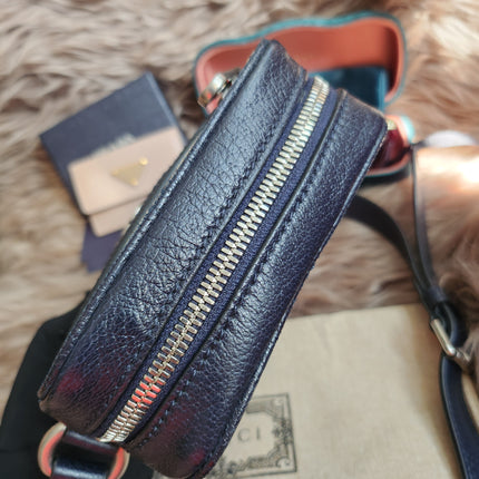 Gucci Beige/Navy Blue GG Supreme