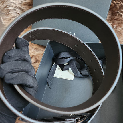 GUCCI GG SUPREME GUCCISSIMA CALFSKIN PALLADIUM BUCKLE BELT