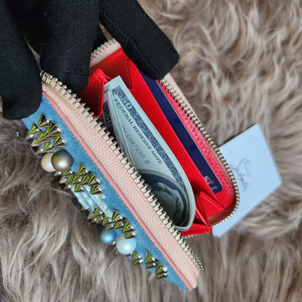 Christian Louboutin
Panettone Pearl Blue Denim Coin Purse