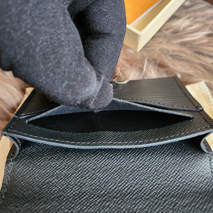 Louis Vuitton Epi Epi Leather Card Case Black