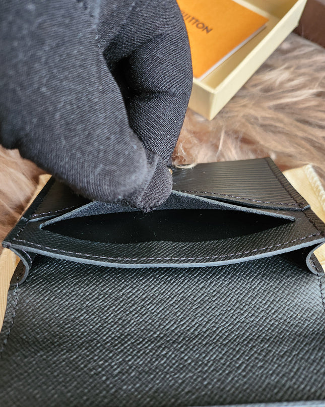 Louis Vuitton Epi Epi Leather Card Case Black