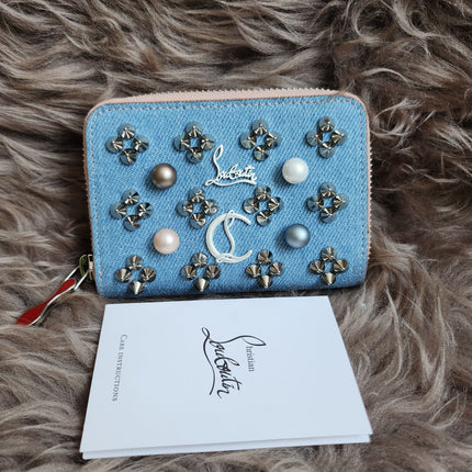 Christian Louboutin
Panettone Pearl Blue Denim Coin Purse