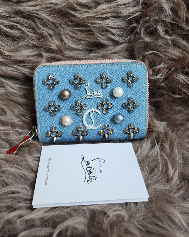 Christian Louboutin
Panettone Pearl Blue Denim Coin Purse