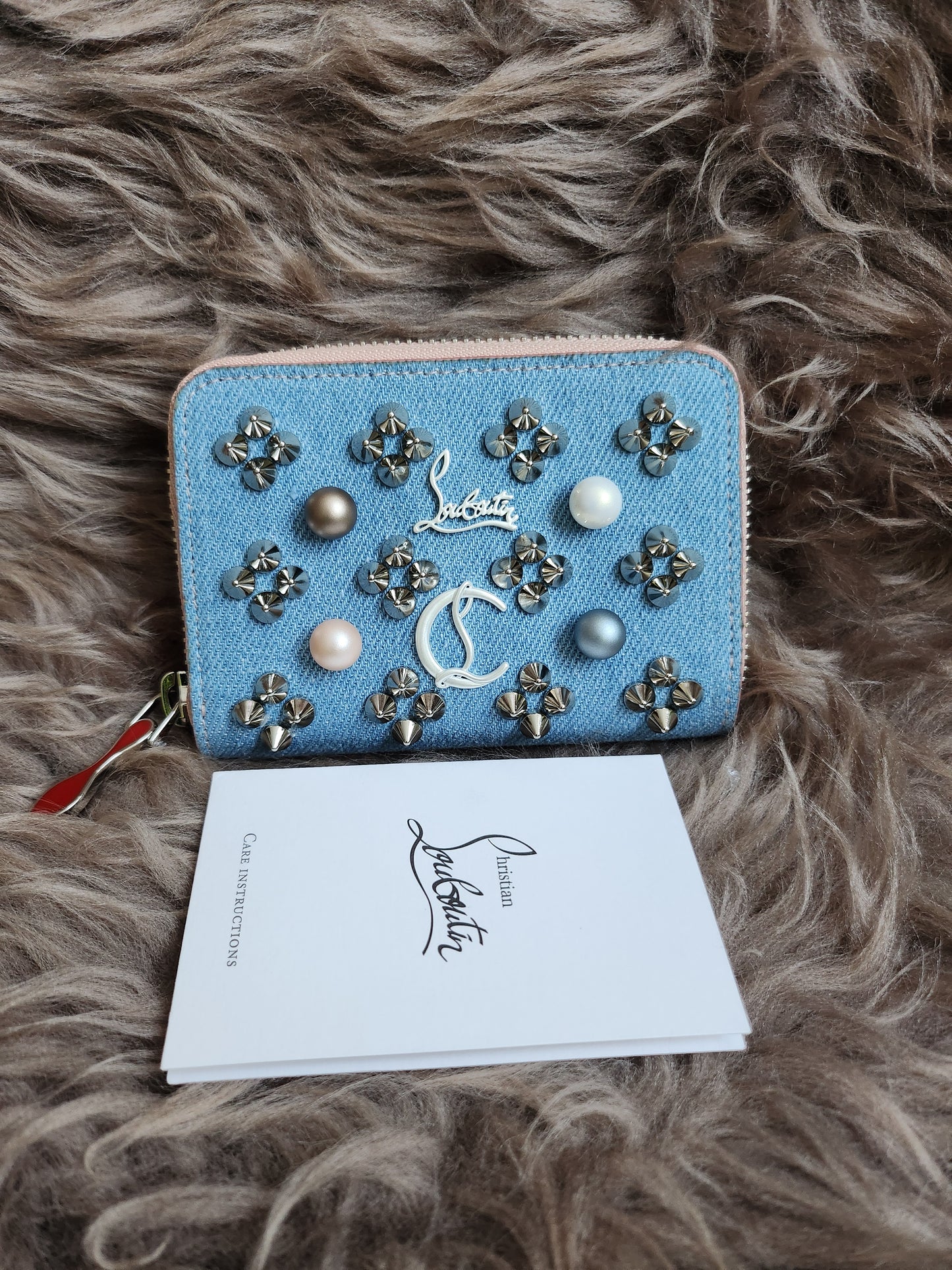 Christian Louboutin
Panettone Pearl Blue Denim Coin Purse