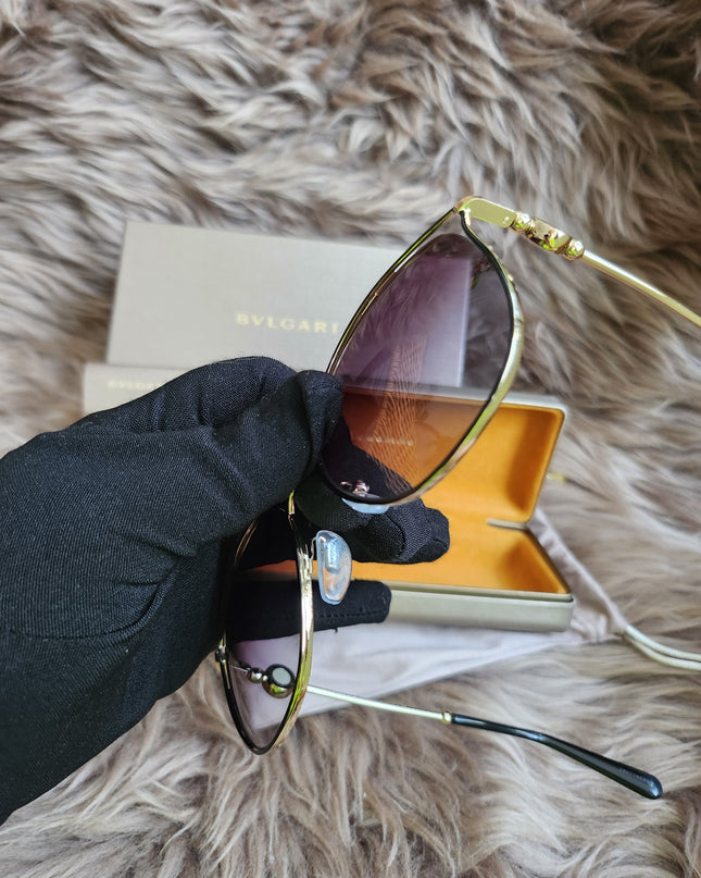 BVLGARI
Half Rim Cat Eye Sunglasses