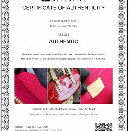 Louis Vuitton Monogram Vernis Rosewood Avenue shoulder bag