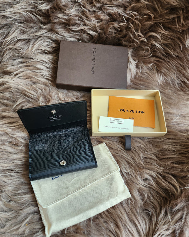 Louis Vuitton Epi Epi Leather Card Case Black