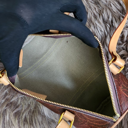 Etro Multicolor Paisley Print Coated Canvas and Leather Barrel Bag