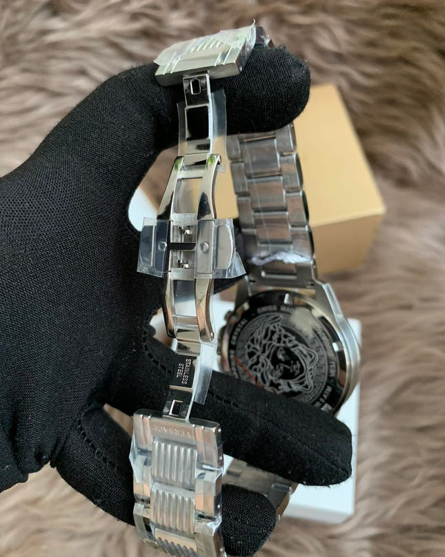 Versace
Greca Action Quartz Chronograph Stainless Steel Watch, 45mm
