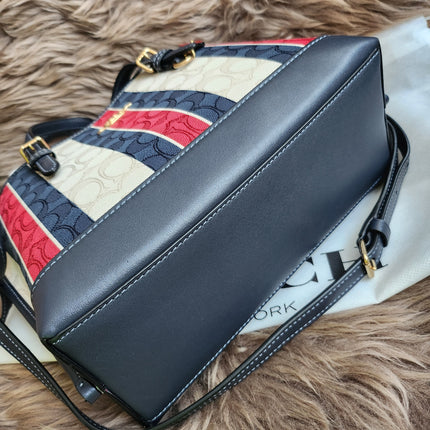 Mollie Tote Bag In Signature Jacquard With Stripes