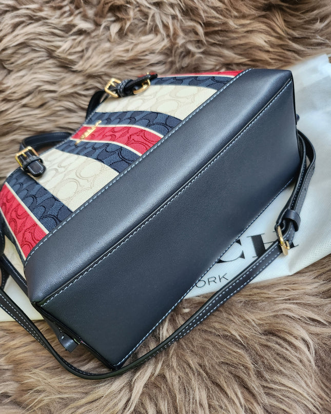 Mollie Tote Bag In Signature Jacquard With Stripes
