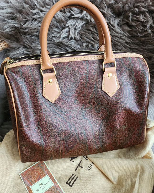 ETRO Paisley jacquard Boston bag
