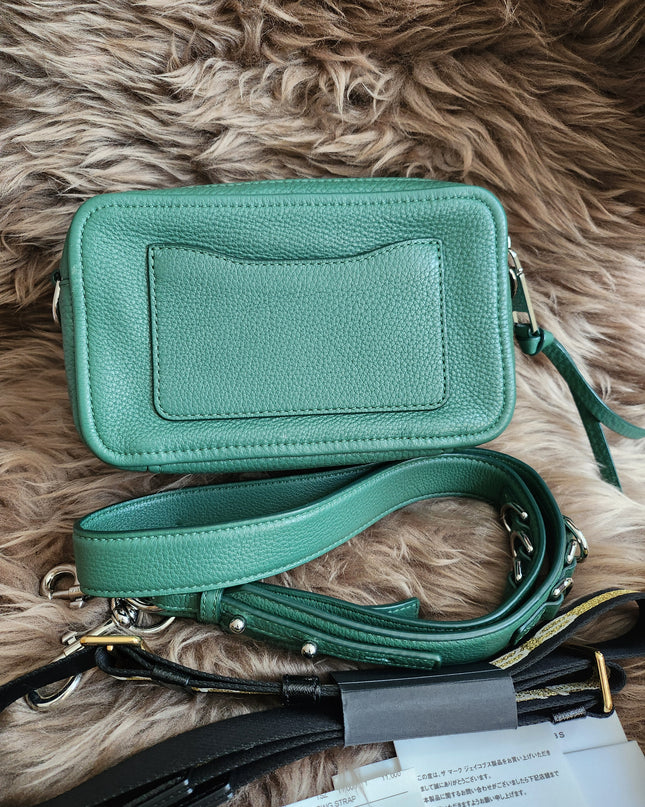Marc Jacobs The Softshot 21 in cucumber green leather silver-tone hardware