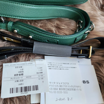 Marc Jacobs The Softshot 21 in cucumber green leather silver-tone hardware