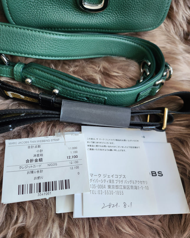 Marc Jacobs The Softshot 21 in cucumber green leather silver-tone hardware