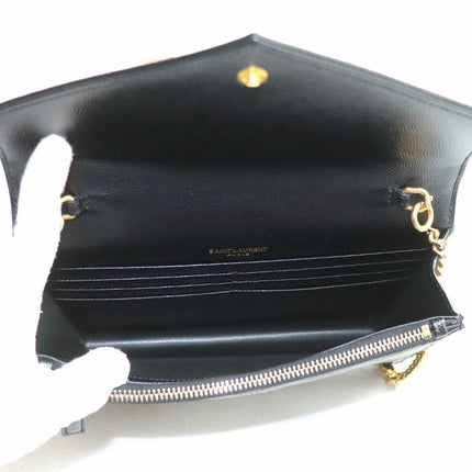 Preloved Authentic Rank A SAINT LAURENT Cassandra Chain Wallet Shoulder Bag