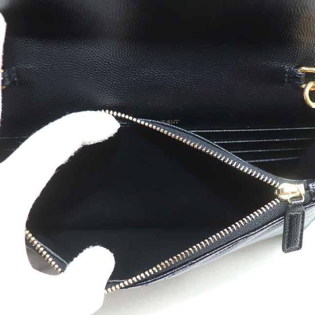 Preloved Authentic Rank A SAINT LAURENT Cassandra Chain Wallet Shoulder Bag