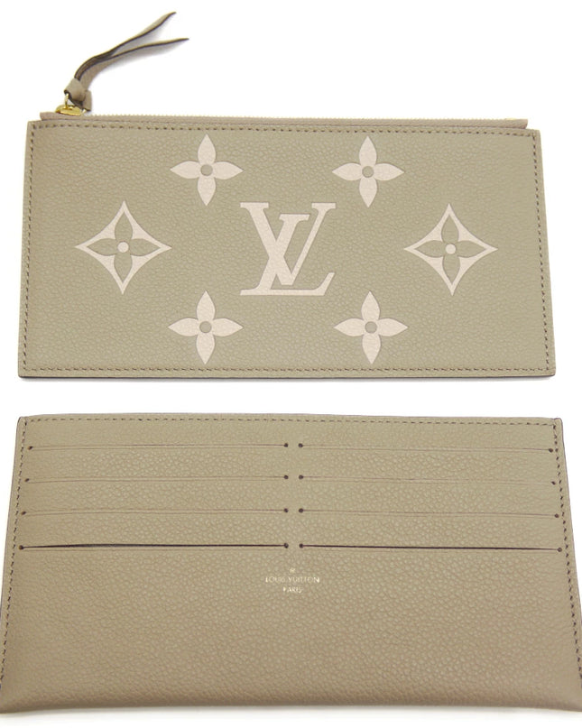 Preloved Authentic Louis Vuitton Pochette Felicie Monogram Empreinte Bicolor Tourterelle Creme