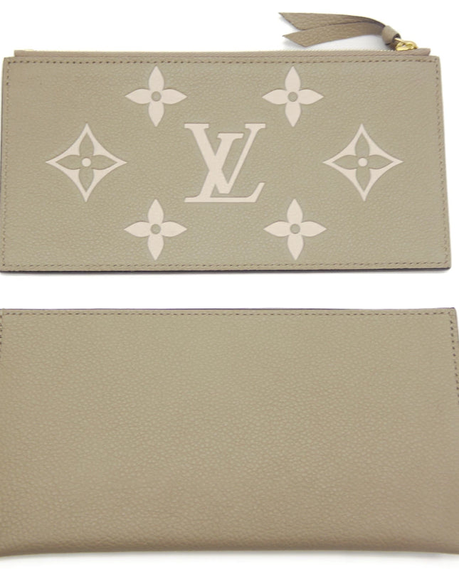 Preloved Authentic Louis Vuitton Pochette Felicie Monogram Empreinte Bicolor Tourterelle Creme
